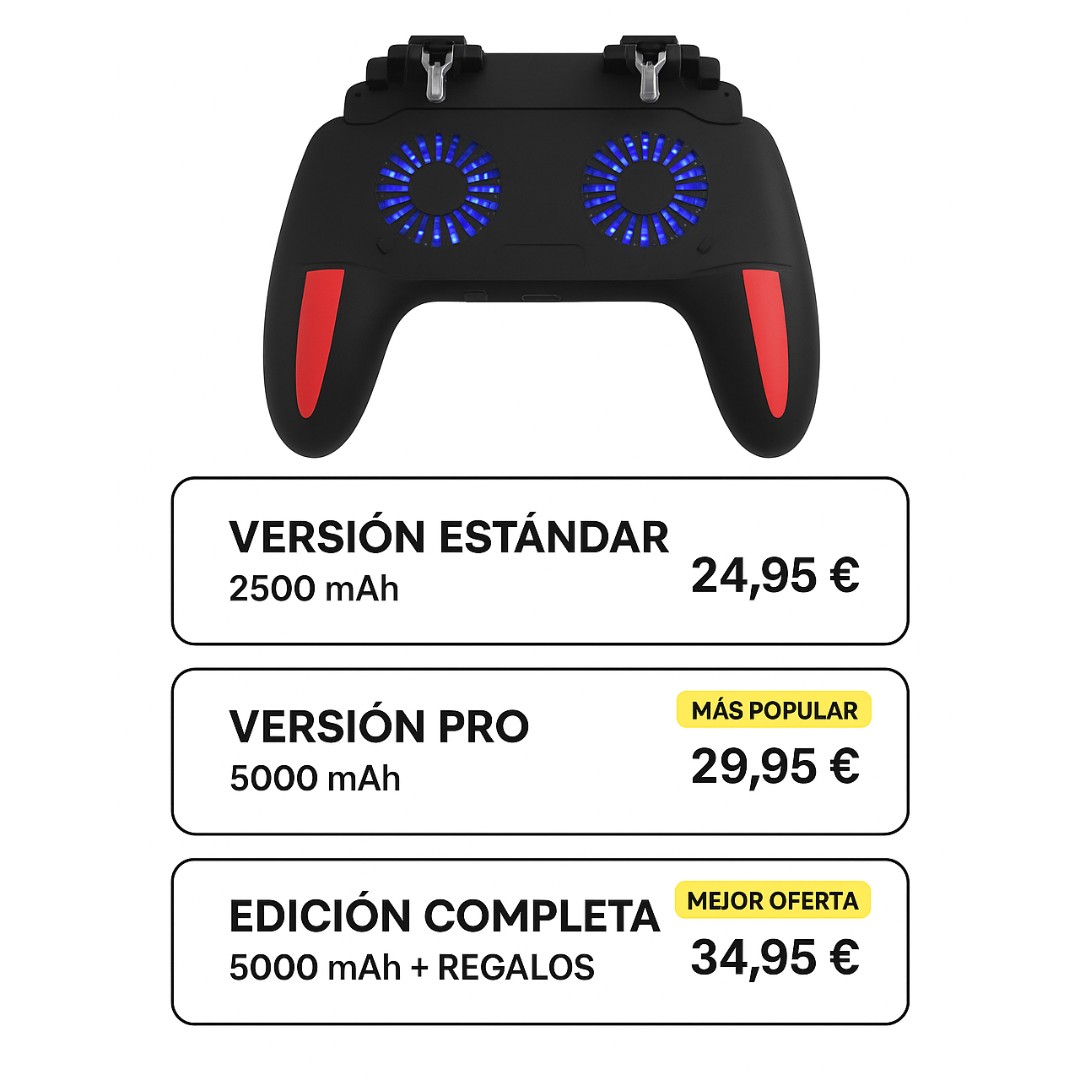 Mando para Movil con Ventiladores y gatillos Pro